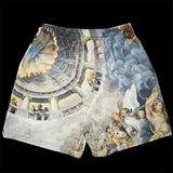 Rose Embroidered Hip Hop Shorts