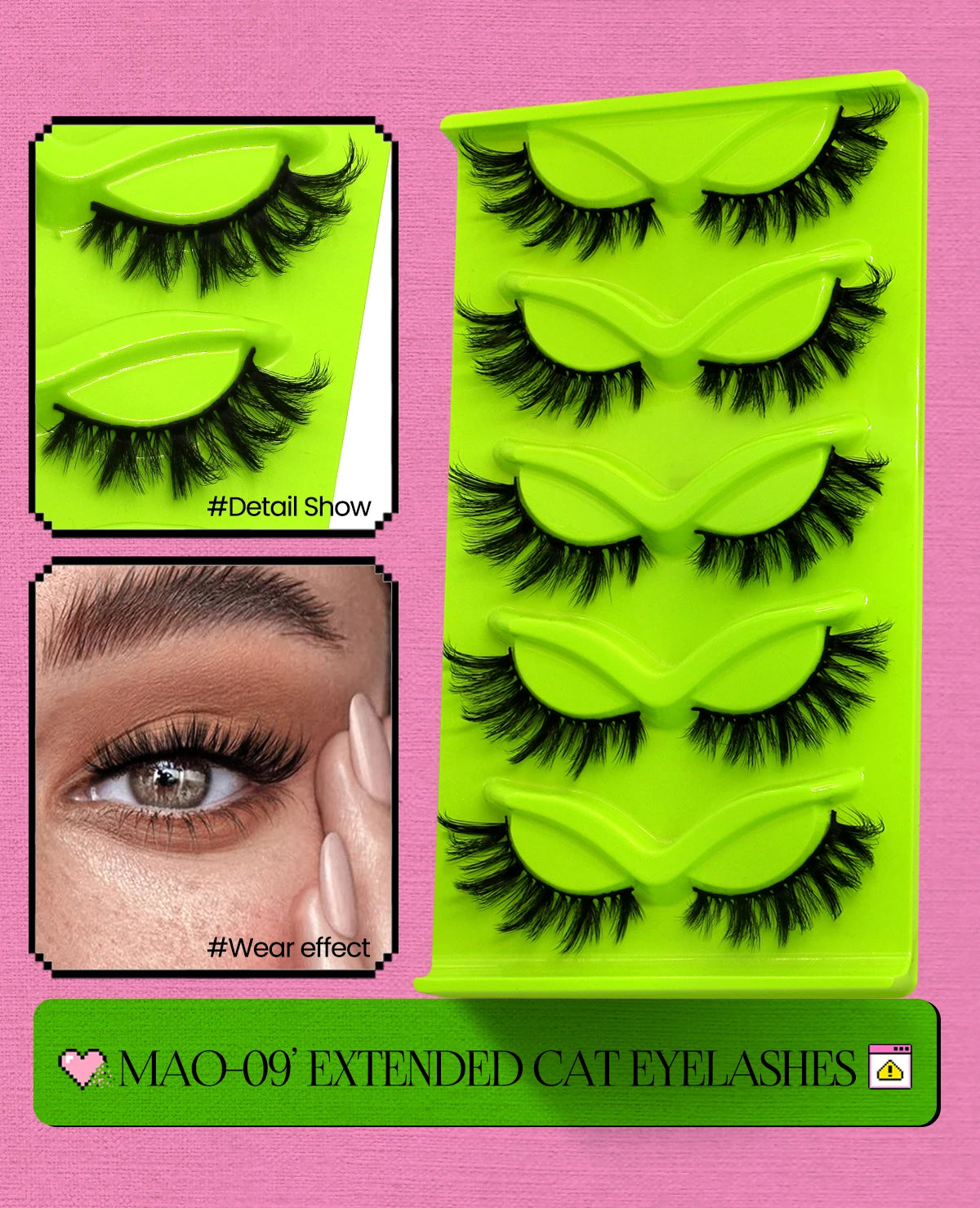 Optional 5Pairs 20Pairs Russian Strip Lashes 3D Mink Lashes Natural Dramatic Style Household Salon Eyelash Supply