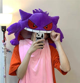 Cute Pokemon Gengar Kirby Headgear Doll Sleep Pillow Anime Integrated Dual Purpose Small Quilt Pet Sleeping Blanket Toy Figure
