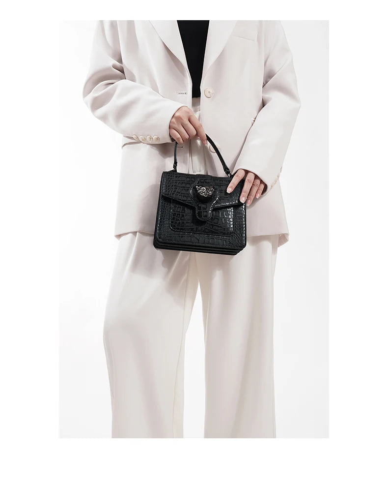 Bafelli Genuine Leather Structured Shoulder Bag