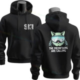 Men's Ski & Snowboard Graphic Hoodie for Fall and Winter