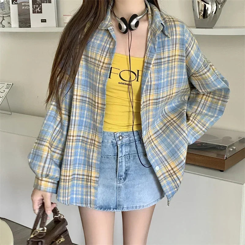 Classic Plaid Flannel Shirt Jacket