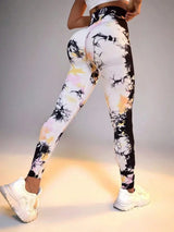 Women's 3D Tie-Dye Seamless Push-Up Leggings