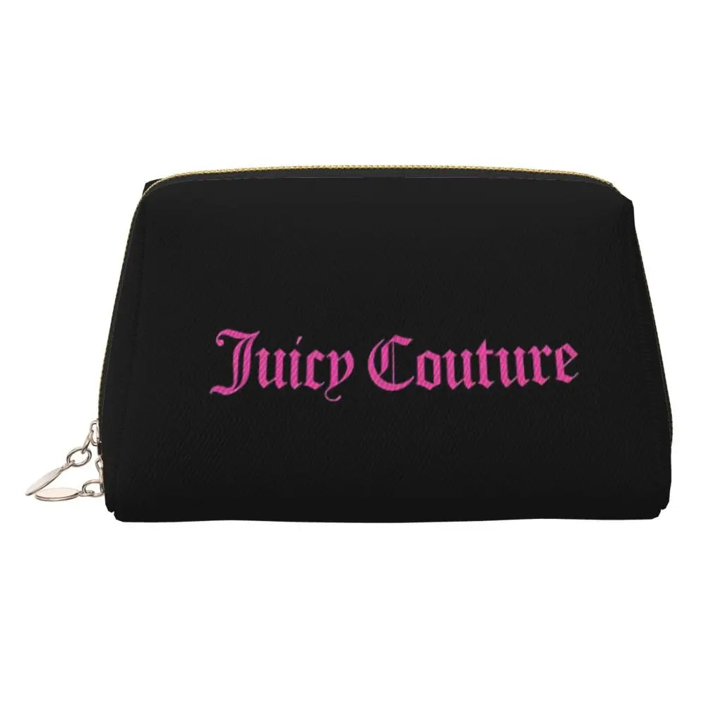 J-Juicy-C-Couture Makeup Bag Zipper Pouch Travel Cosmetic Bags Large Leather Portable Cosmetic Bag for Women