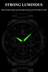 POEDAGAR 928 Men's Luxury Chronograph Watch | Luminous & Waterproof