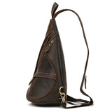 Single Shoulder Bagpack Genuine Leather Chest Bag Outdoor Riding Bag Chest Packs For Biker Men Male Sling Bags Cow Leather