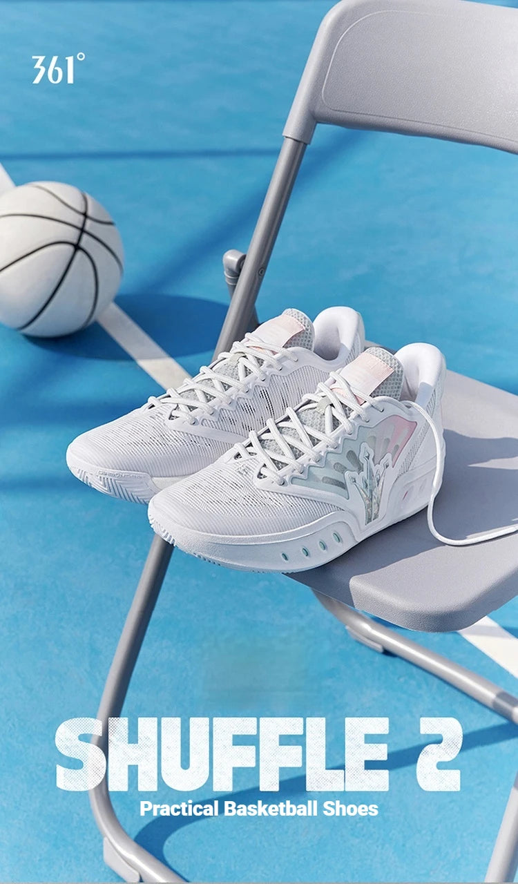 361 Degrees Joker SHUFFLE 2 Men's Basketball Shoes New Breathable Lightweight Wear-resistant Flexible Male Sneakers 572621101