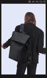 Bange Men Fashion Backpack 15.6 inch Multifunctional Waterproof Backpack Daily Travel Bag Casual School Rucksack with Buckle