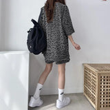 Women T-Shirt Shorts Suit Set Casual Tie Dye Loose tshirt and wide leg middle shorts with pockets female Soft Summer Shorts Sets