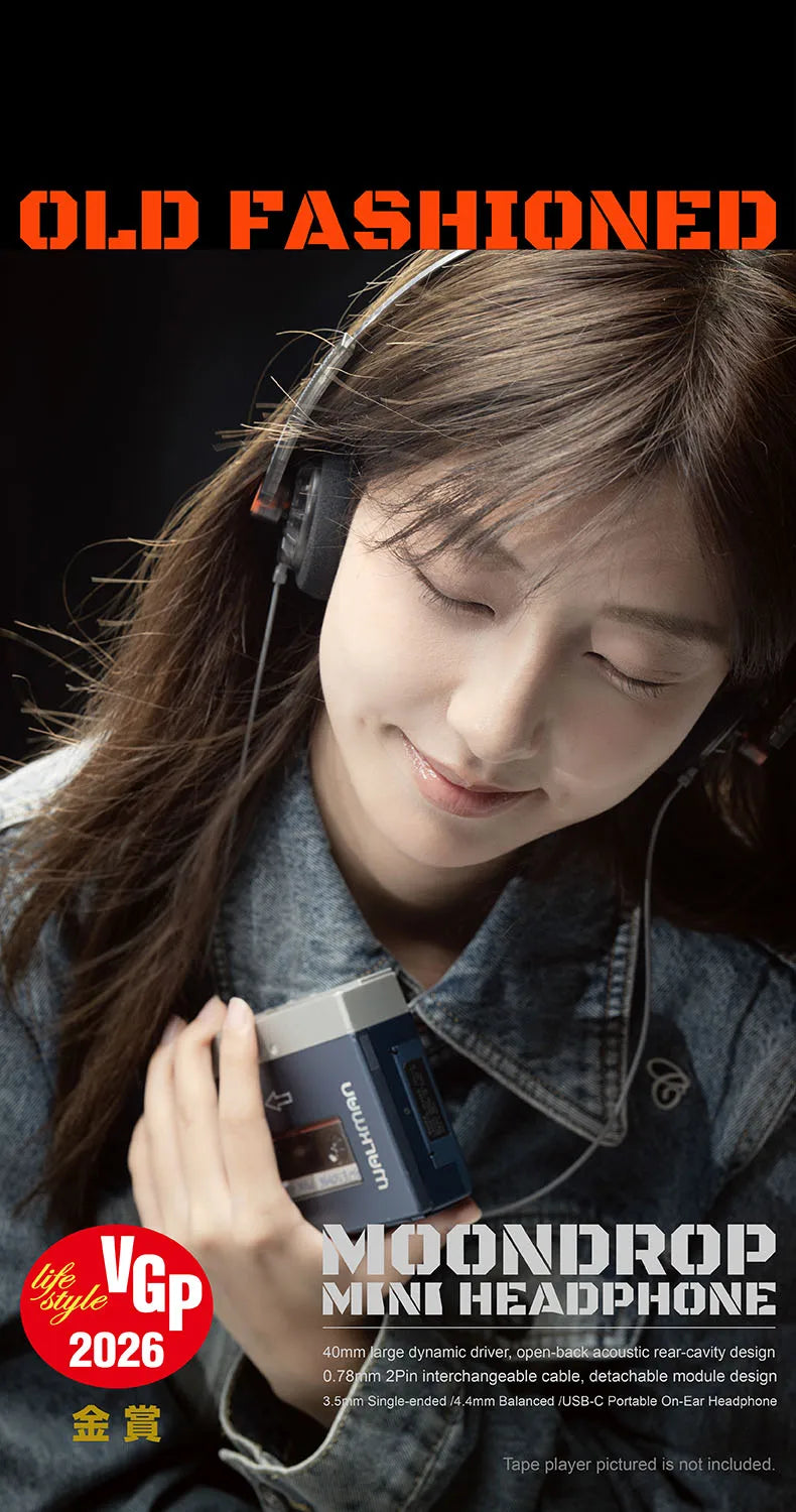 MOONDROP Old Fashioned On-Ear Headphones — 40mm Driver