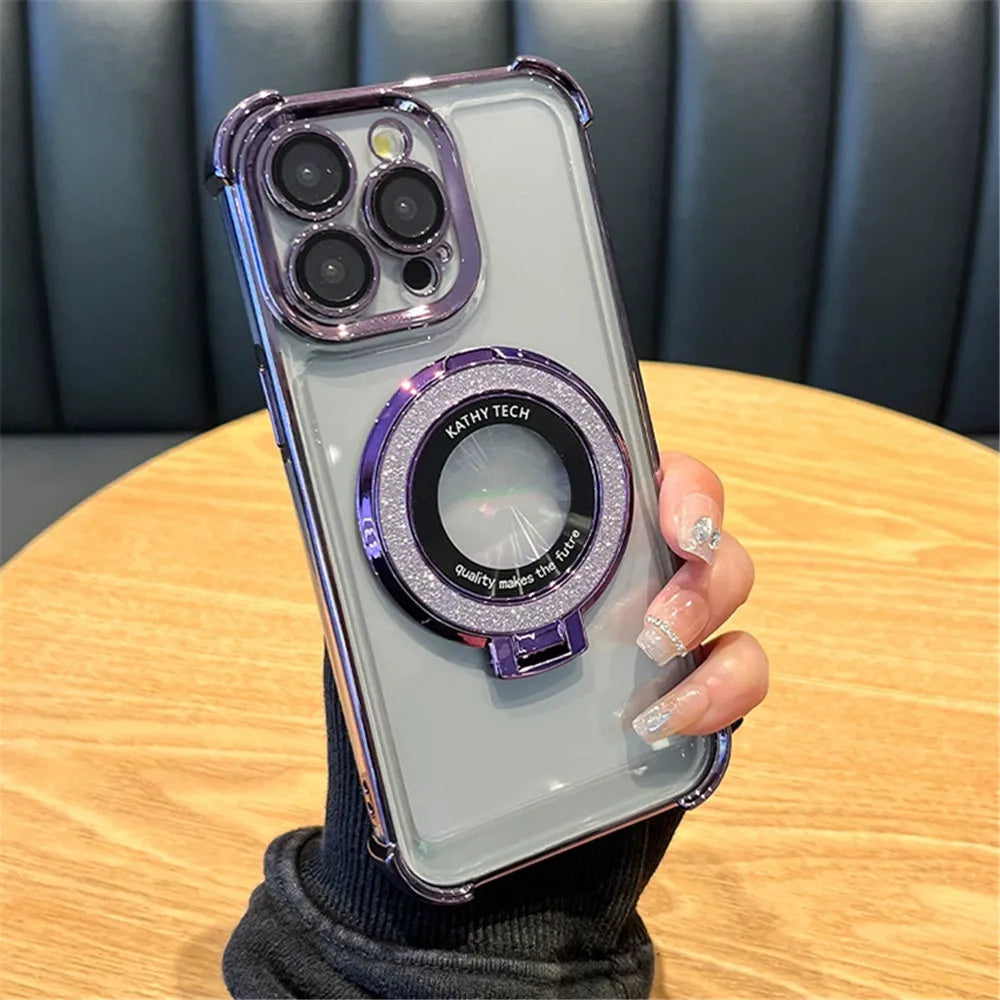 Luxury Shockproof Clear Ring Case