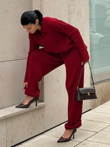 Bornladies Autumn Winter New Knit Cardigan Pants Set Loose Two Piece Casual Sweater Suit Women Thick Warm Soft Knitted Outfit