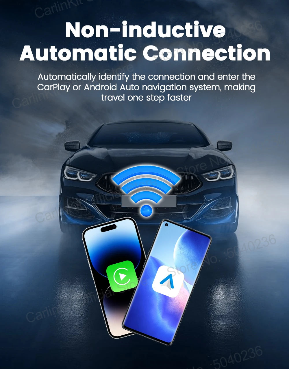 CarlinKit Mini5 Pro Wireless CarPlay & Android Auto Adapter