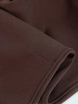 Women Tracksuits Winter Fleece Sweatsuit Brown Warm Crop Zipper Hoodies And Sweatpants Set For Women 2 Piece Velvet Pants Sets