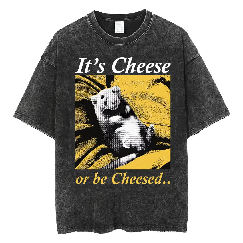 The Horrors Are Never Ending Yet I Remain Silly T-shirt Funny Japanese Style Frog Retro Washed T Shirt Men's Oversized Tees Tops