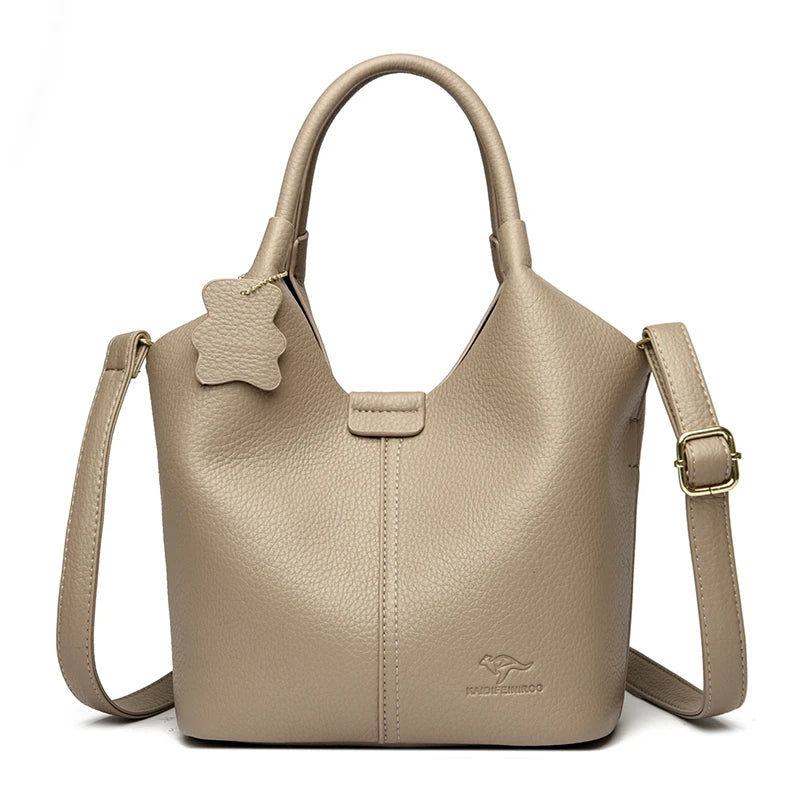 Brand High Quality Soft Leather Large Capacity Top-handle Bags Female Handbags Women Shoulder Crossbody Totes Messanger Bag Sac