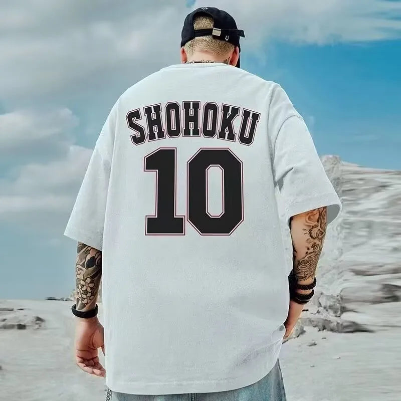 Men’s Oversized Number 10 Basketball T-Shirt