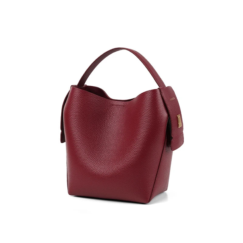 LA FESTIN Original Brand Genuine Leather Ladies Handbag Shoulder Crossbody Bag Portable Bucket Bag Female Bags Women's Bag