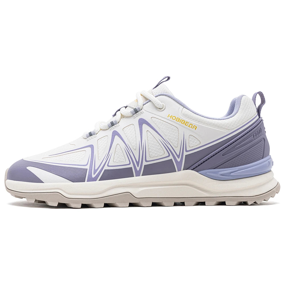 HOBIBEAR Unisex Wide Width Hiking Sneakers Outdoor Trail Running Shoes Artificial Leather Non Slip Lace-Up Walking Sneaker