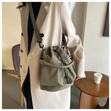 Fashionable Crossbody Bags for Women Shoulder Bag Large Capacity Oxford Women Bucket Bag Purse and Handbags