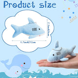 12-48Pcs Shark Plush Keychain Mini Stuffed Animal 3.94" Shark Party Favors Bulk Soft Tiny Shark Keychain Shark Backpack Keychain