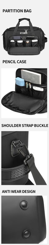 OZUKO Waterproof Bag Bagsmart Handbags Large Capacity Carry On Luggage Bags Men Business Duffel Shoulder Outdoor Tote Weekend