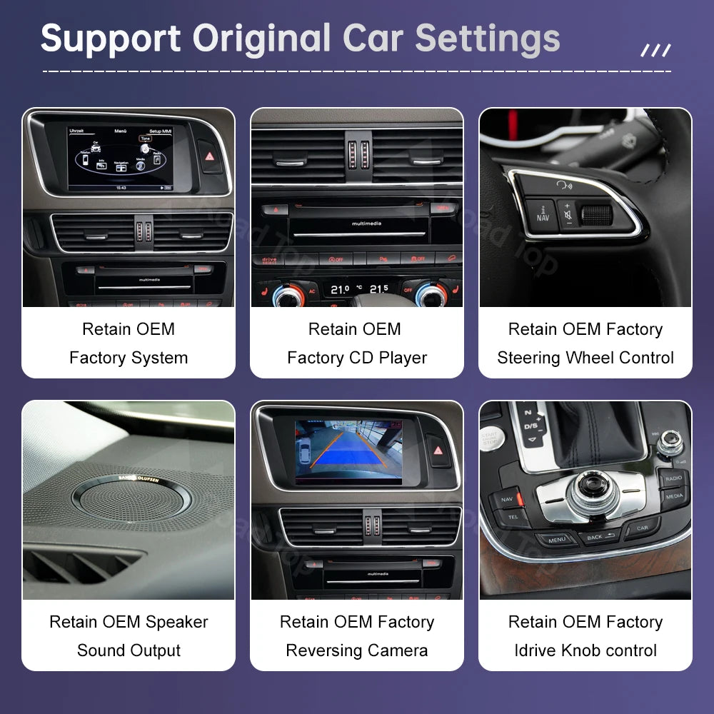 Audi Q5 2009–2017 CarPlay & Android Auto Touchscreen