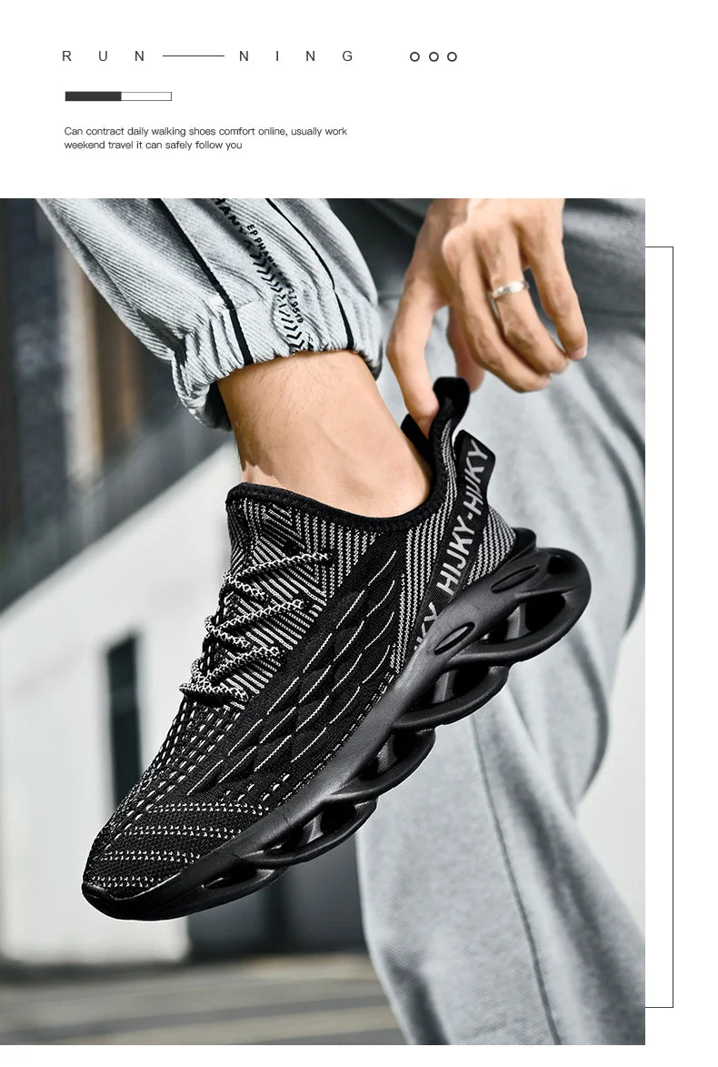 Men's Breathable Mesh Lace-Up Sneakers