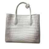 Himalayan Crocodile Belly Leather Women's Structured Handbag