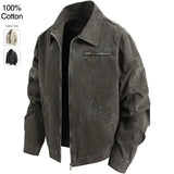 Oversize Loose Men's Denim Jacket Autumn 100% Cotton High Quality Casual Coats Fashion Hip-Hop Rock Streetwear Comfort Outerwear