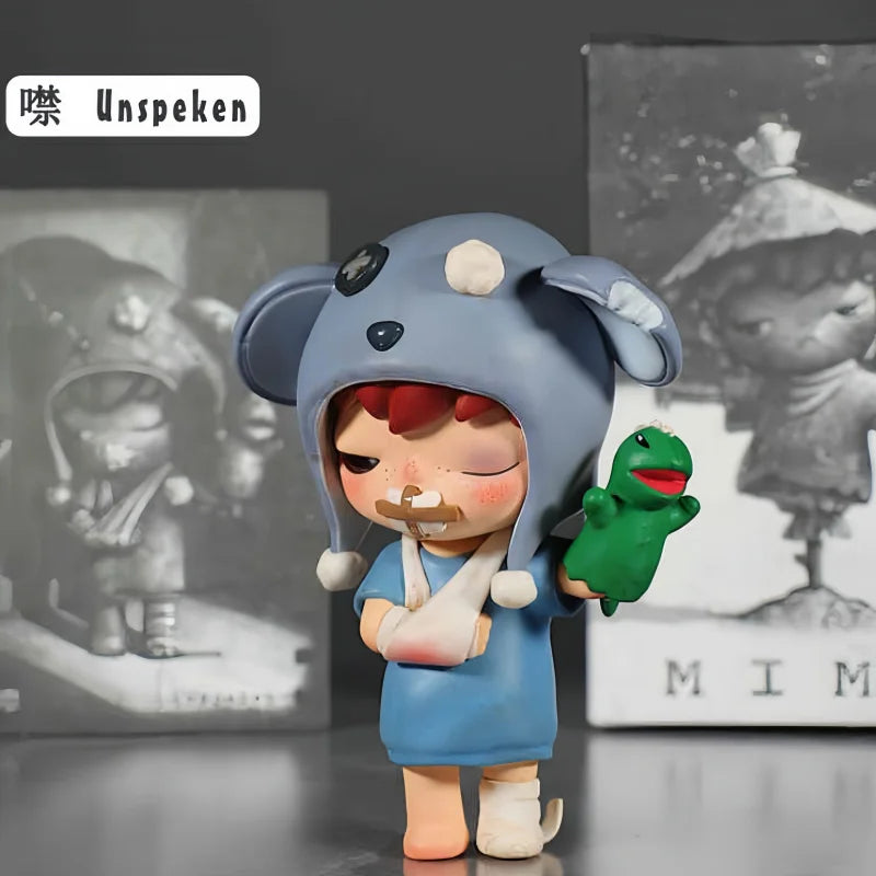 POP MART Hirono The Mime Series Figure Anime Cartoon Action Figurine Blind Box Toys Doll Cute Mysterious Box Birthday Boys Gifts