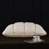 Luxury 3D Bread White Goose Down Feather Pillows for Sleeping Body Neck Protection Bed Pillows Soft Comfort 100% Cotton Cover
