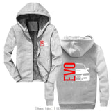 Winter Hoodie Cotton Male Casual Letters EVO 8 9 VIII IX Lancer Evolution Graphic Fashion zip up Jacket Hoody Unisex Tops coats