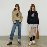 Women's Embroidered Relaxed-Fit Hoodie