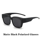 New Fashion Polarized Sunglasses Cover Over Myopia Prescription Glasses Portable Men Women Vintage Fishing Driving Eyewear