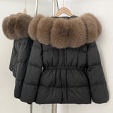 Premium Natural Fur Trim Down Jacket