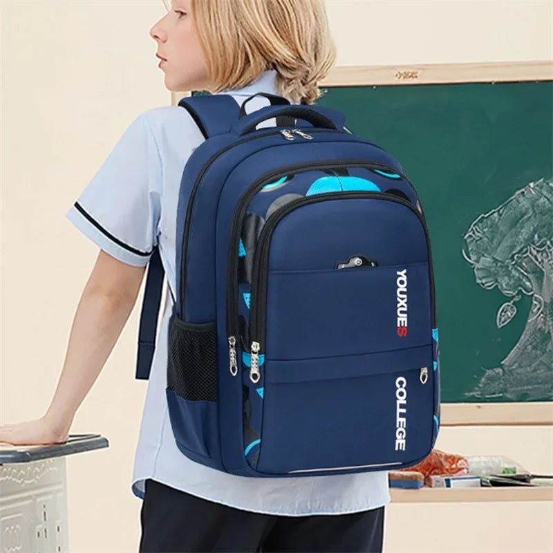 Premium USA-Designed Waterproof Primary School Backpack for Boys & Teenagers