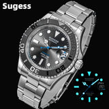 Sugess New Diving Men's Watch Automatic Mechanical WristWatches 10Bar NH35A Movement Sapphire Luminous Ceramic Bezel S450-2 2025