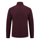 Men’s Fleece-Lined Stand Collar Cardigan