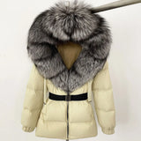Real Fox Fur Hooded Duck Down Puffer