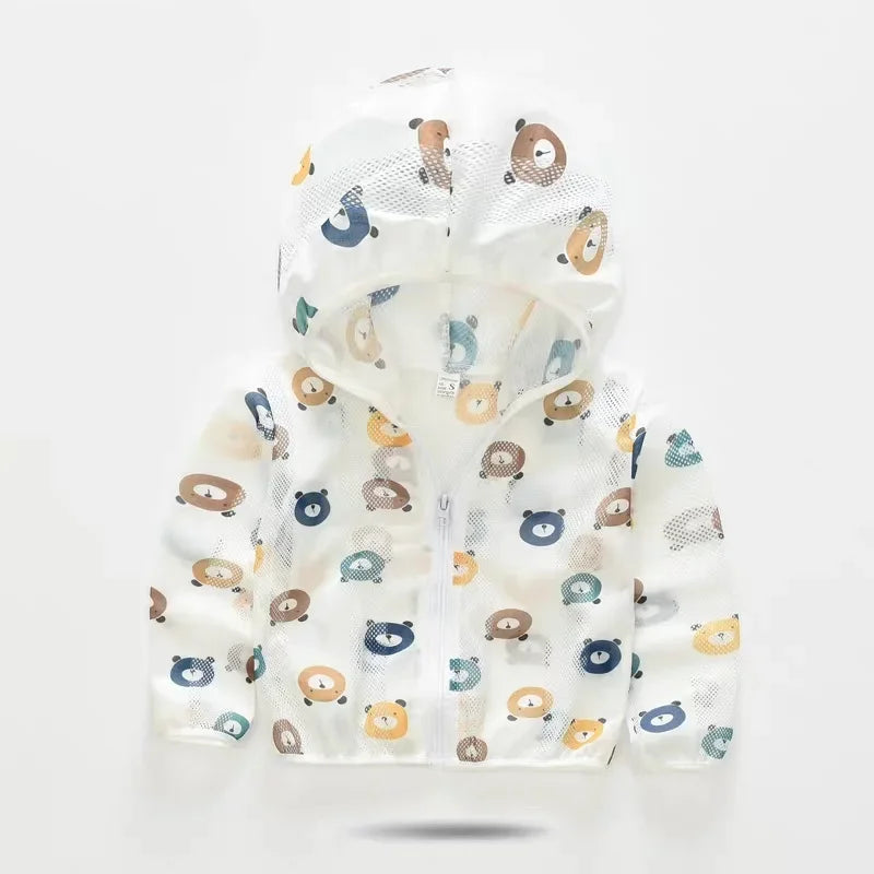 Children's Sunscreen Clothing Jacket Summer New Boys Little Girls Thin Coat Kids Outdoor Breathable Clothes