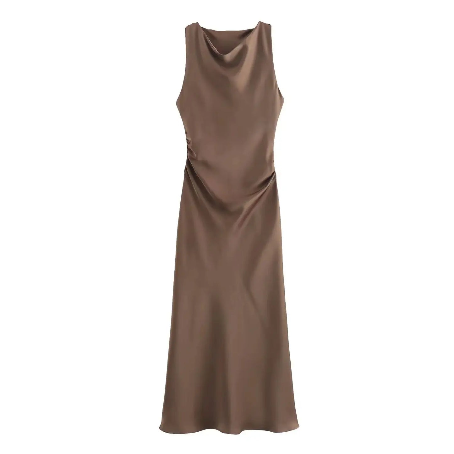 Elegant Satin Summer Slip Dress | Chic Evening Midi for Women
