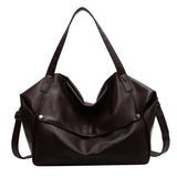 Large Capacity Solid Color Crossbody Shoulder Bag, Fashion Casual Versatile Shopper Tote Bag,Black/White Elegant Women Handbag