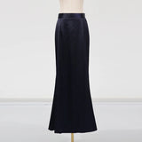 VGH Chic Two Piece Sets for Women Stand Collar Short Sleeves Spliced Pocket Tweed Top High Waist Maxi Skirts Vintage Suit Female