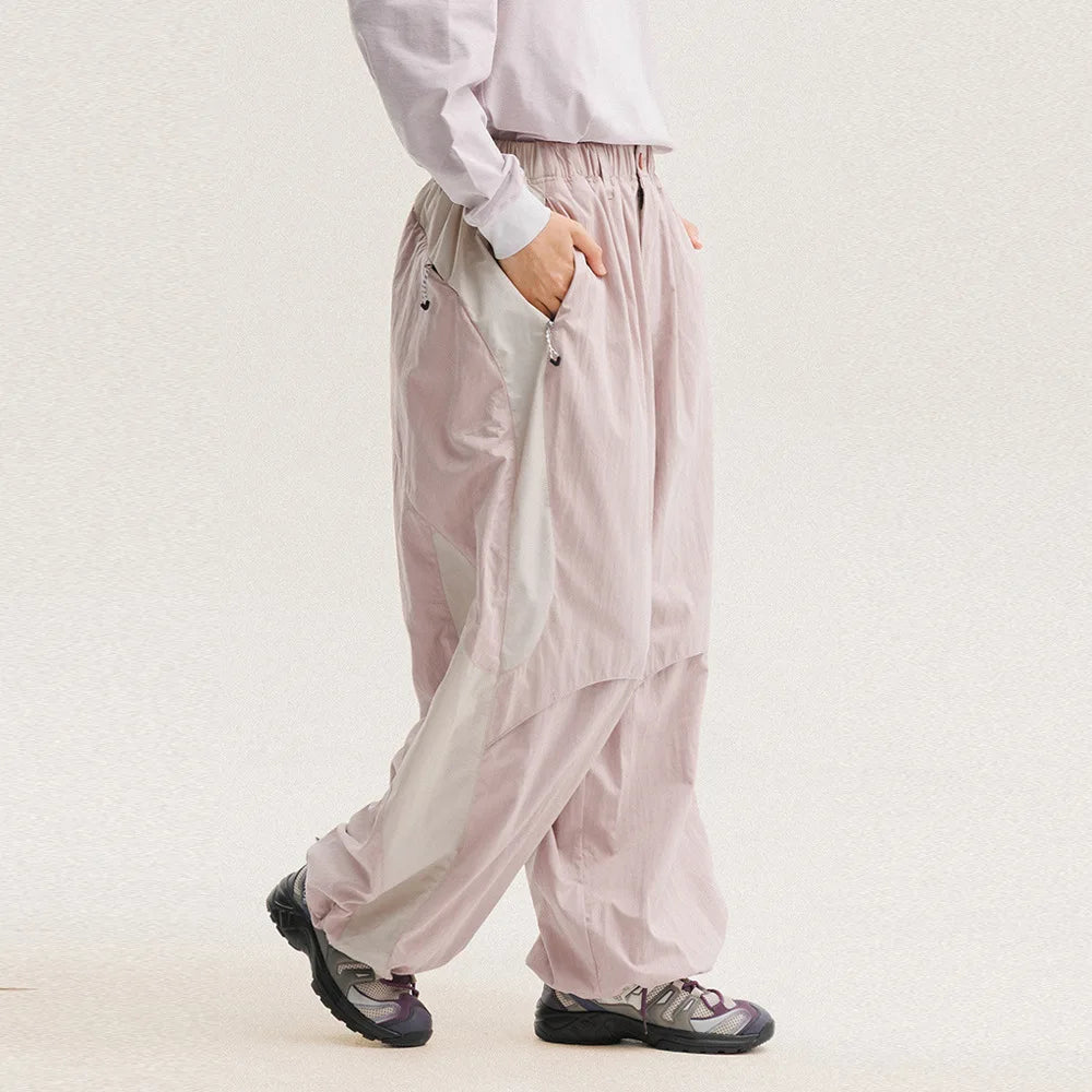 Men's Colorblock Wide-Leg Pants