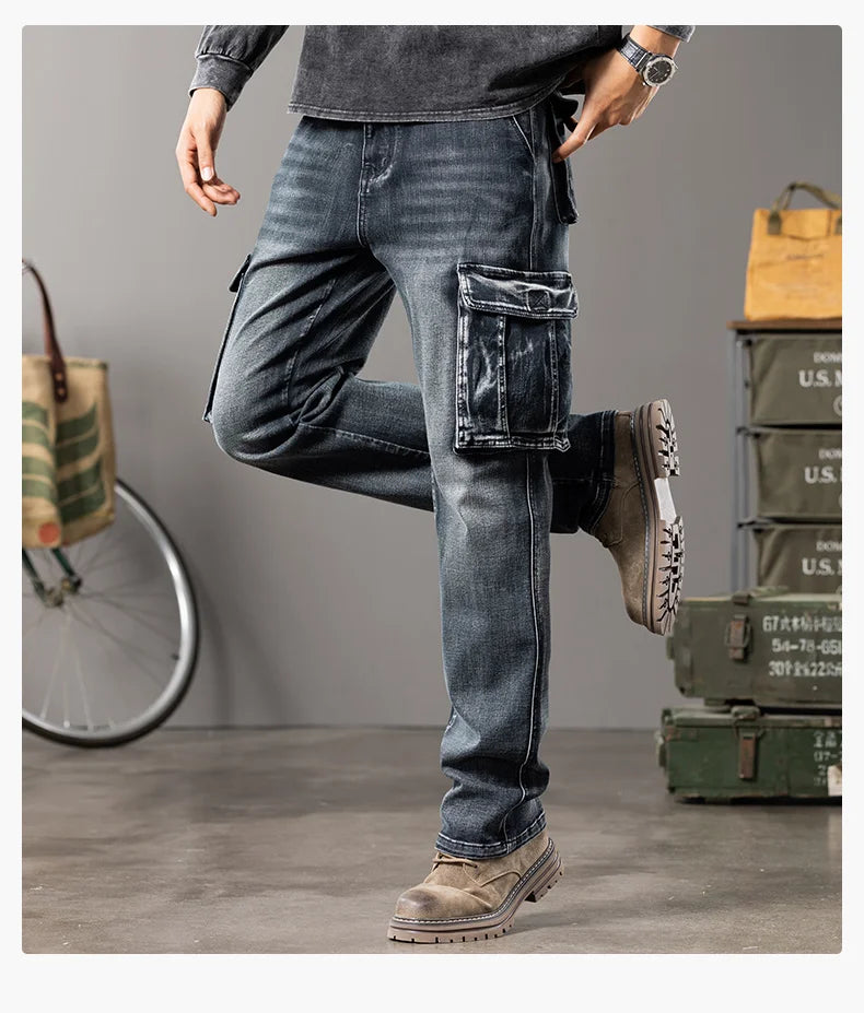 Men's Wide-Leg Straight Jeans | Relaxed Workwear Fit
