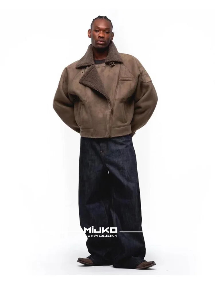 MIJKO Men's Relaxed Straight Denim Jeans – M to XXL