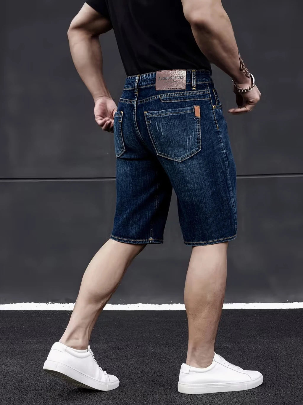 Men's Slim Fit Stretch Denim Shorts — Casual Summer Jean Shorts