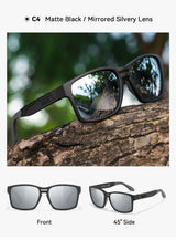 KDEAM New Polarized & Photochromic Sunglasses Unisex Size Square TR90 Sun Glasses For Fishing Golfing Driving Jogging