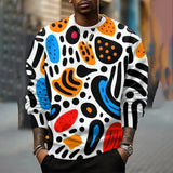 Retro Plaid Art Graphic Sweatshirt